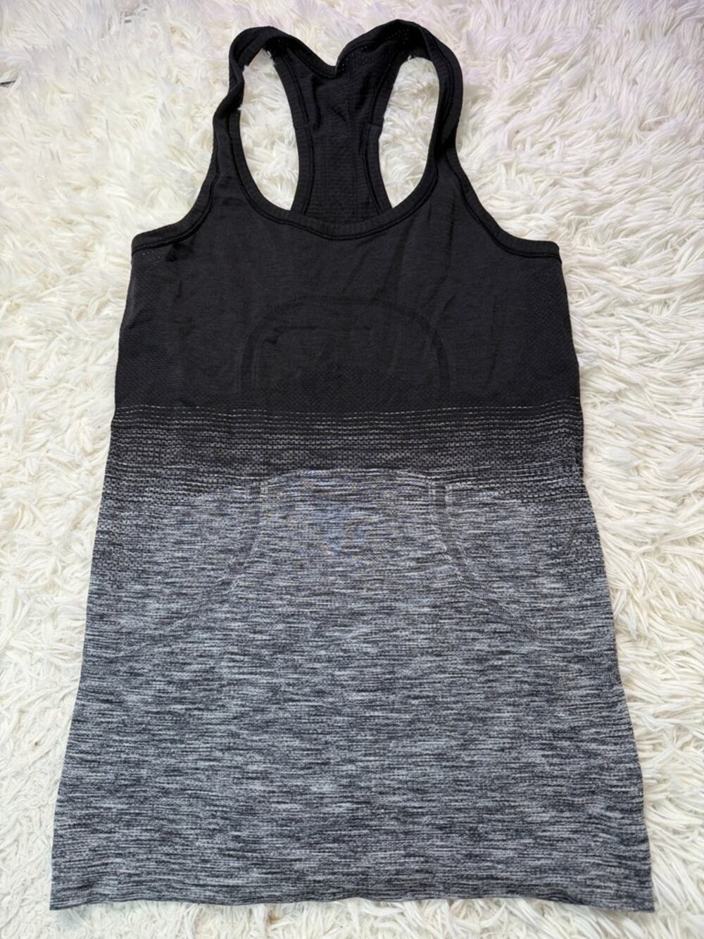Lululemon Swiftly Tech Tank Black Grey Ombre